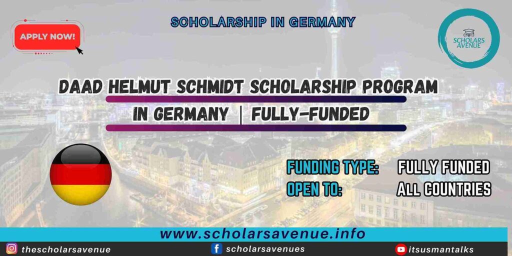 DAAD Helmut Schmidt Scholarship