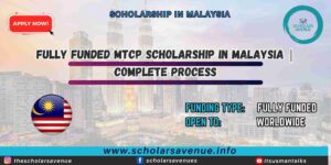 MTCP Scholarship in Malaysia