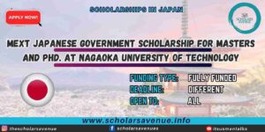 MEXT Scholarship in Japan