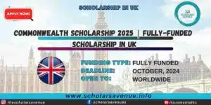 Commonwealth Scholarship 2025