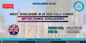 GREAT Scholarship in UK