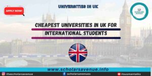 Cheapest Universities in UK