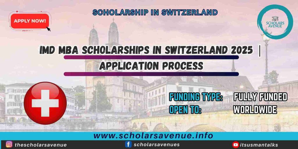 IMD MBA Scholarships in Switzerland