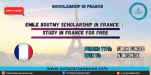 Emile Boutmy Scholarship in France