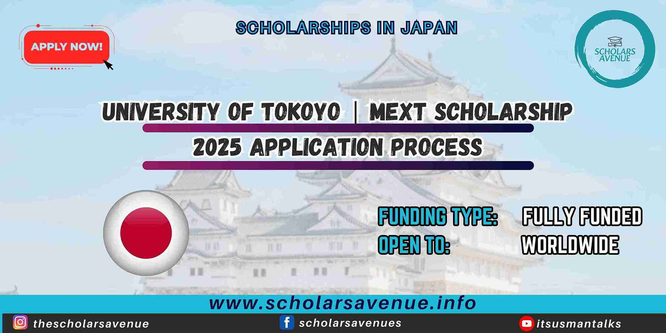 University of Tokyo MEXT Scholarship