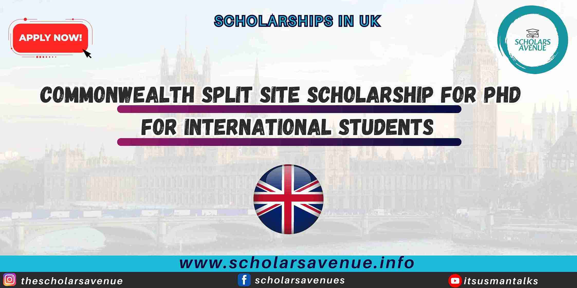 Commonwealth Split Site Scholarship for PhD